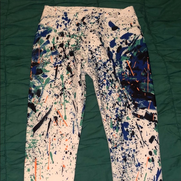 Splits 59 X Bandier Splatter Print leggings size L - Picture 3 of 6